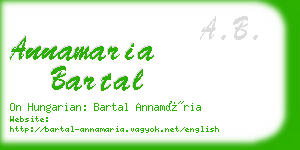 annamaria bartal business card
